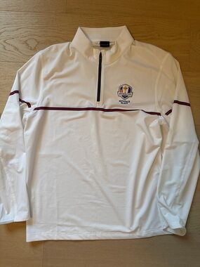 2025 Dunning White Ryder Cup Embroidered Quarter-Zip Pullover
